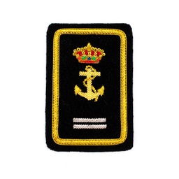 [301999] PARCHE BORDADO ARMADA NEGRO-AMARILLO