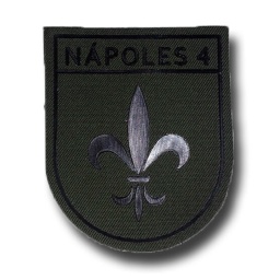 [303343-OD] PARCHE BRIPAC NAPOLES 4 1ª BANDERA C/VELCRO VERDE