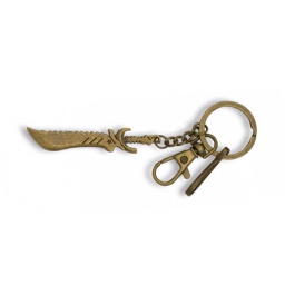 [09823] LLAVERO MACHETE BOLO ZAMAK DORADO
