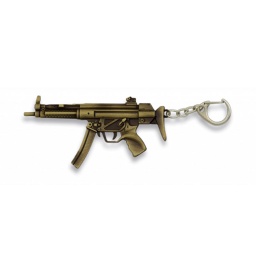 [09846] LLAVERO FUSIL MP5 ZAMAK DORADO