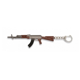 [09872] LLAVERO FUSIL AK47 MARRON-PLATA