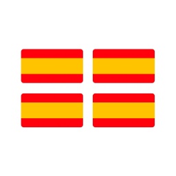 [133336] PEGATINA PLANA PEQ. RECTANGULAR 4PCS ESPAÑA