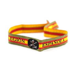[111627] PULSERA CINTA BANDERA ESPAÑA LEGION ESPAÑOLA VERDE SARGA
