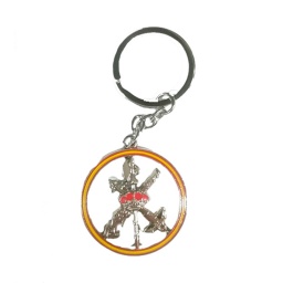 [09809] LLAVERO LEGION ESPAÑA REDONDO PLATA-ROJO