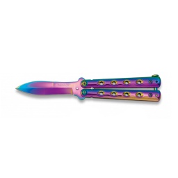 [02100] NAVAJA ALBAINOX MARIPOSA RAIBOW MULTICOLOR 7.2 CM