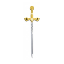[09352] MINI ESPADA TEMPLARIA DORADA