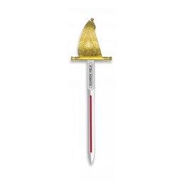 [09789] MINI ESPADA GUARDIAVELA 17.4CM PLATA-DORADA