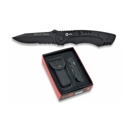 [11074] NAVAJA K25 TACTICA C/FUNDA 8 CM NEGRA