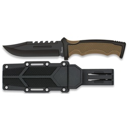 [32835] CUCHILLO ALBAINOX TACTICO FUNDA  FIBRA COYOTE