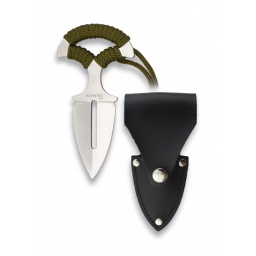 [32301] CUCHILLO ALBAINOX SKINER CUERDA PLATA-VERDE