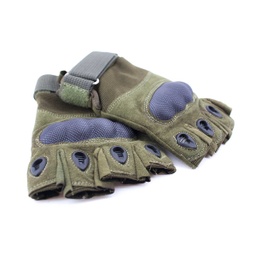 GUANTE AIRSOFT PROTECTION DEDO CORTADO VERDE