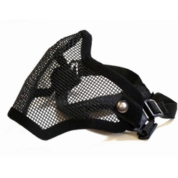 [WS21565B/604519] MASCARA AIRSOFT METALICA MEDIA CARA NEGRA
