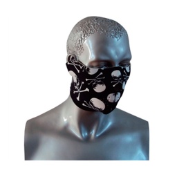 [5512] MASCARA NEOPRENO CALAVERAS HUESO NEGRA