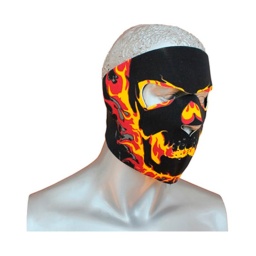[5531] MASCARA NEOPRENO FUEGO NEGRA