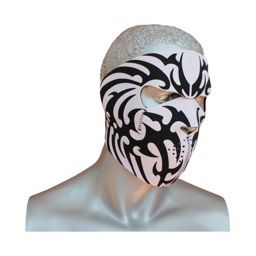 [5532] MASCARA NEOPRENO TRIBAL NEGRA