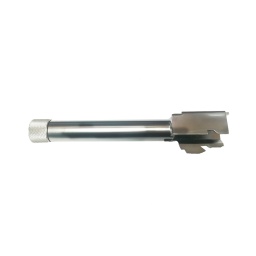 [KP-13-17-18-SL] CAÑON PISTOLA EXTERNO KJW GLOCK 13/17/18 C/ROSCA PLATA