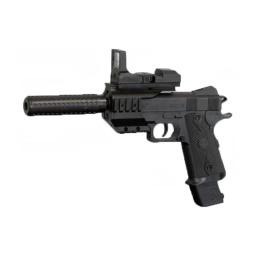 [38235] PISTOLA MINI C/SILENCIADOR SPORT GUN NEGRA