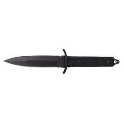 [15048] CUCHILLO ALPINO TACTICO ROMPECRI.REDONDO C/FUNDA CUERO NEGRO