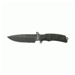 [15050] CUCHILLO ALPINO TACTICO SIERRA C/FUNDA CUERO NEGRO