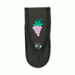[78554] FUNDA NAVAJA PIELCU BORDADA UVA VERDE