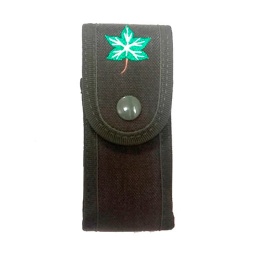 [78563] FUNDA NAVAJA PIELCU BORDADA HOJA VERDE