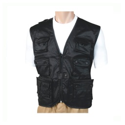 CHALECO SAFARI MULTIBOLSILLOS NEGRO