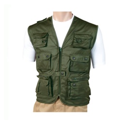 CHALECO SAFARI MULTIBOLSILLOS VERDE