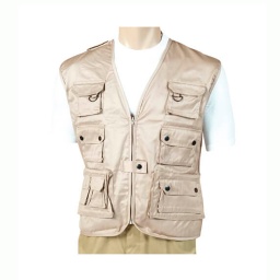 CHALECO SAFARI MULTIBOLSILLOS BEIGE