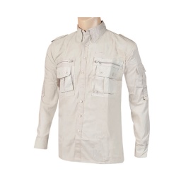 CAMISA CADET MANGA LARGA BEIGE