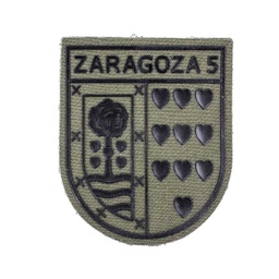 [301427-OD] PARCHE ZARAGOZA 5 CORAZONES VELCRO VERDE
