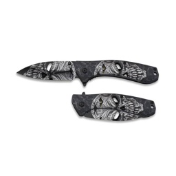 [18477] NAVAJA ALBAINOX CALAVERA 3D NEGRA-BLANCA