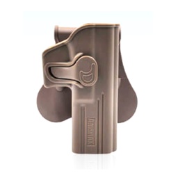 [2-R2G1702/AM-G17G2F] FUNDA PISTOLA RIGIDA AMOMAX GLOCK 17/22/31 TAN