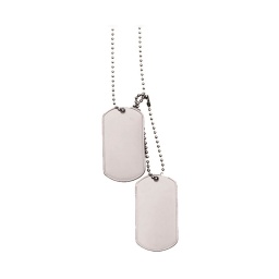 [301191] CHAPA IDENTIFICACION USA 2PCS PLATA