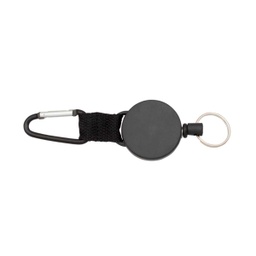 [09920/5655] LLAVERO EXTENSIBLE PVC C/MOSQUETON NEGRO