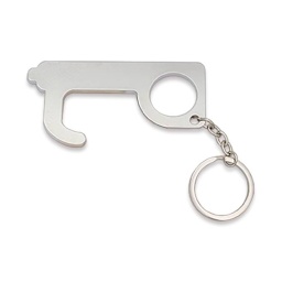 [09393] LLAVERO EMPUJADOR ANTICOVID PLATA