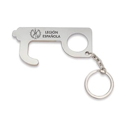 [09393GR4008] LLAVERO EMPUJADOR ANTICOVID LEGION PLATA