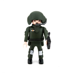 [134688] MUÑECO CUSTOM PILOTO HELICOPTERO TIERRA VERDE
