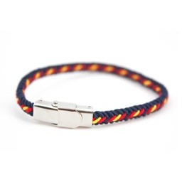 [002033-NVBL] PULSERA ESPAÑA CIERRE PLATA METALICO MARINO