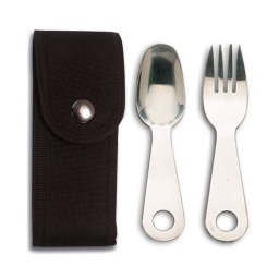 [131460-BK] CUBIERTO CUCHARA TENEDOR C/FUNDA NEGRO