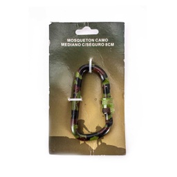 [5863] MOSQUETON CAMO MEDIANO C/SEGURO 8CM CAMO