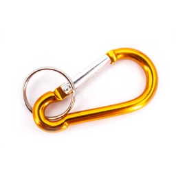 [300357-GD] MOSQUETON LLAVERO MEDIANO M180 7CM DORADO