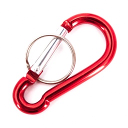 [300357-RD] MOSQUETON LLAVERO MEDIANO M180 7CM ROJO