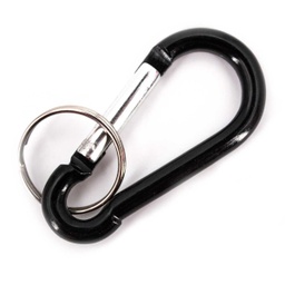 [300357-BK] MOSQUETON LLAVERO MEDIANO M180 7CM NEGRO