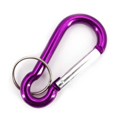 [300358-PU] MOSQUETON LLAVERO GR. M255 8CM MORADO
