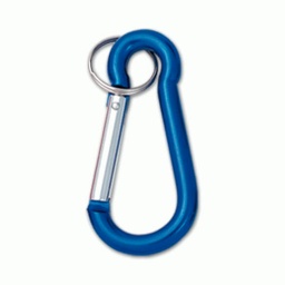 [300358-BL] MOSQUETON LLAVERO GR. M255 8CM AZUL