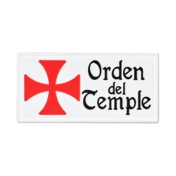 [09938] PARCHE PVC BARBARIC ORDEN DEL TEMPLE CRUZ BLANCO