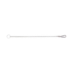 [09989] LLAVERO CADENA MOSQUETON 28CM PLATA