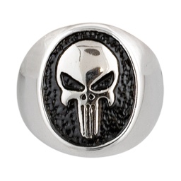 ANILLO PUNISHER PLATA-NEGRO