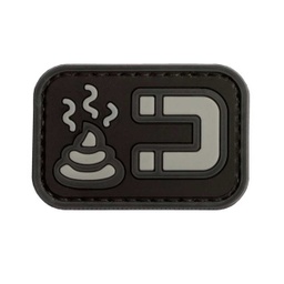 [AZ6258] PARCHE PVC IMAN CACA NEGRO