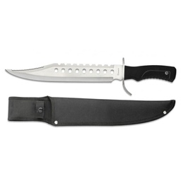 [32510] CUCHILLO ALBAINOX 28.7CM C/FUNDA NYLON NEGRO-BLANCO